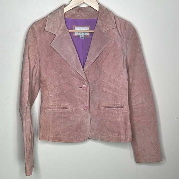 WILSONS LEATHER MAXIMA MEDIUM PINK SUEDE LEATHER JACKET - Picture 1 of 10